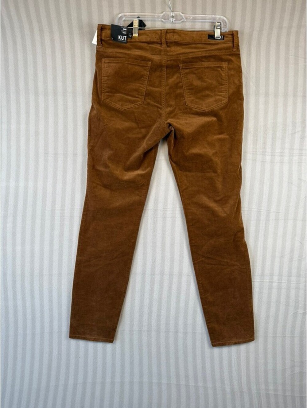 KUT from the Kloth Diana Fab AB Skinny High Rise Corduroy Pants in Cognac, Sz 12 - Picture 7 of 9